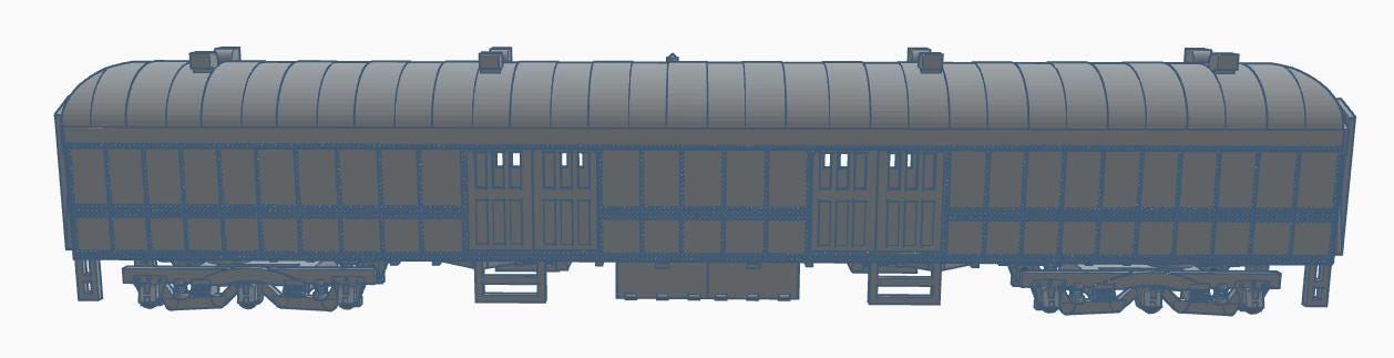 N scale Harriman 70-B-x and 70-BA-x Baggage Car Kits