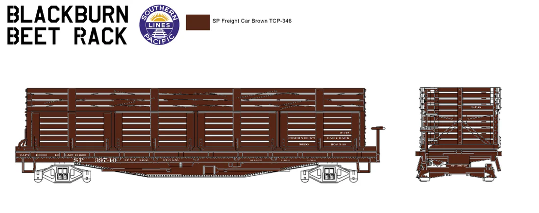 N Scale Southern Pacific F-50-x Flat Car Decals
