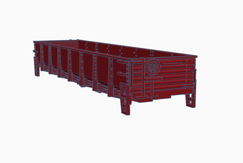 N Scale Union Pacific G-50-7 Gondola 3d printed kit