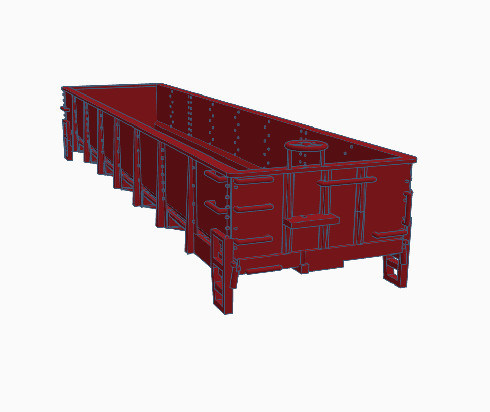 N Scale Utah Coal Route "Enterprise" Gondola 3d printed kit