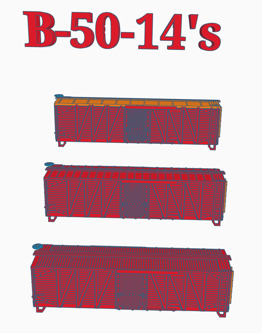 N Scale SP B-50-8/10/11/12/13/14 boxcars