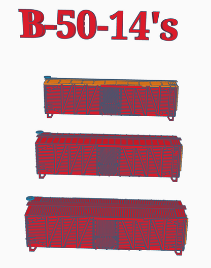 N Scale SP B-50-8/10/11/12/13/14 boxcars